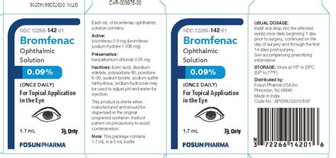 BROMFENAC (Fosun Pharma USA Inc.): FDA Package Insert