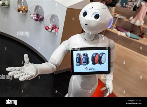 Tokyo, Japan. 11th July, 2015. The humanoid robot Pepper debuted as a ...