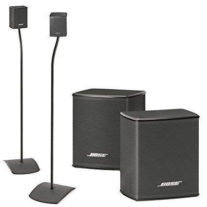 Bose Virtually Invisible 300 Wireless Surround Speakers w/ UFS-20 Floor Stands - Bundle ...