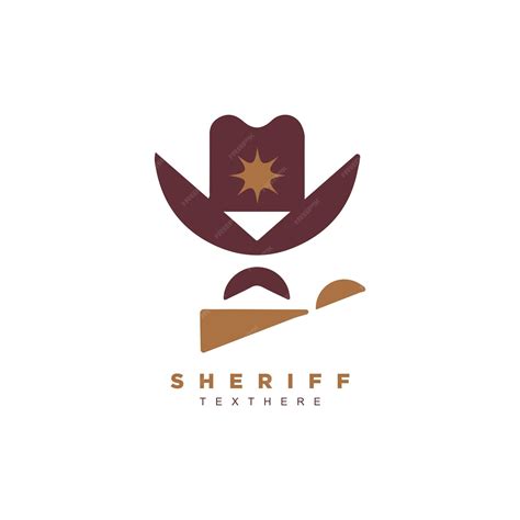 Premium Vector | Simple abstract sheriff portrait profile logo design ...