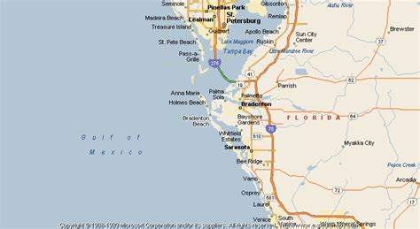 Map of Bradenton Beach