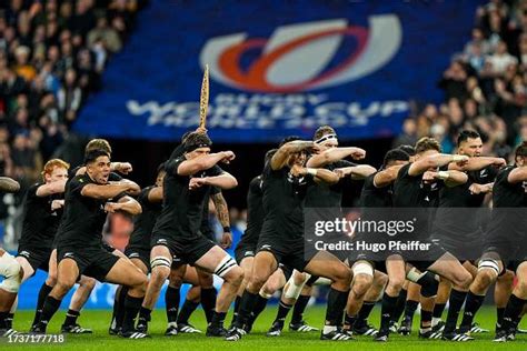 Team of All Blacks performing the HAKA during the Rugby World Cup... News Photo - Getty Images