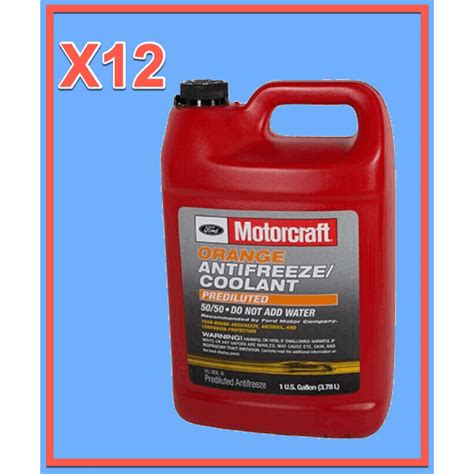 12 Gallons Engine Coolant Antifreeze FORD MOTORCRAFT Orange/Yellow Pre diluted MPN #VC-3DIL-B ...