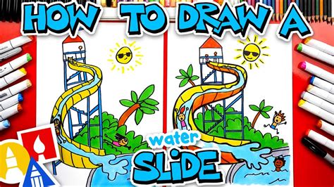 How To Draw A Waterslide - YouTube