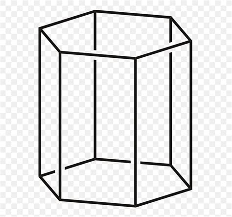 Hexagonal Prism Shape Geometry, PNG, 606x768px, Hexagonal Prism, Area, Black And White ...