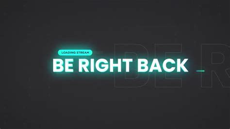 Streaming Be Right Back Screen - Blue Neon, Motion Graphics | VideoHive