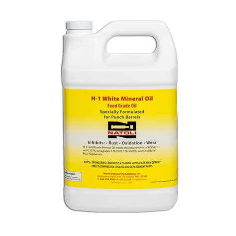 WHITE MINERAL OIL- H-1 FOOD GRADE- 1 GALLON