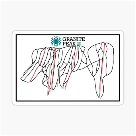 "Granite Peak Trail Map Artwork" Sticker for Sale by juliak108 | Redbubble