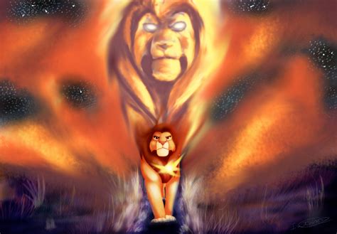 Simba and Mufasa by MyselfMasked on DeviantArt