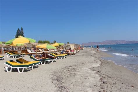 The Lambi Beach in Kos Town on the island of Kos in Greece.