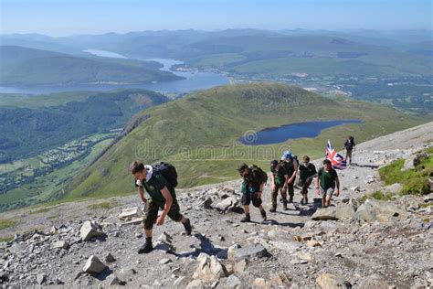 People Hiking On Path To The Ben Nevis Summit Editorial Photo - Image ...