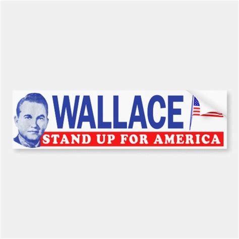 1968 George Wallace "Stand Up For America" Bumper Bumper Sticker | Zazzle