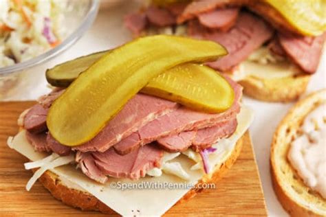 Corned Beef Sandwich {with Coleslaw!} - Spend With Pennies