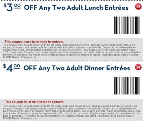 Red lobster coupons - 2019