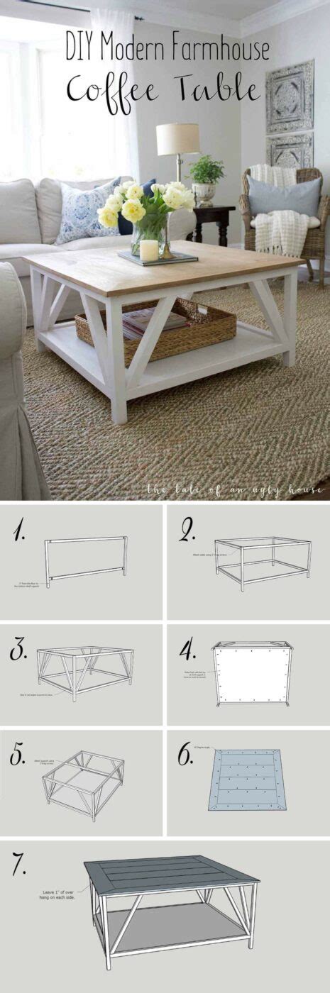 15 Easy Farmhouse Style DIY Coffee Table