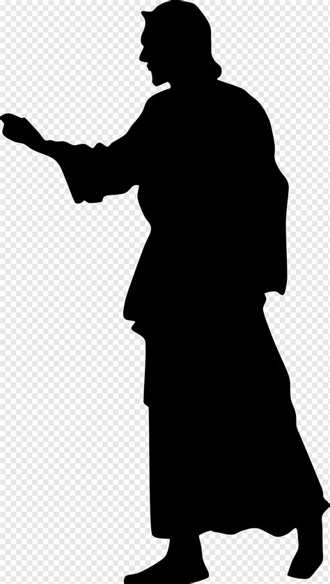 Silhouette Crucifixion of Jesus, jesus christ, animals, monochrome, fictional Character png ...