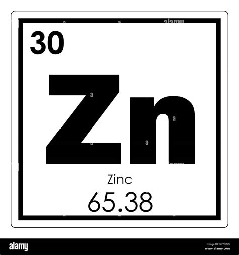 Zinc chemical element periodic table science symbol Stock Photo - Alamy