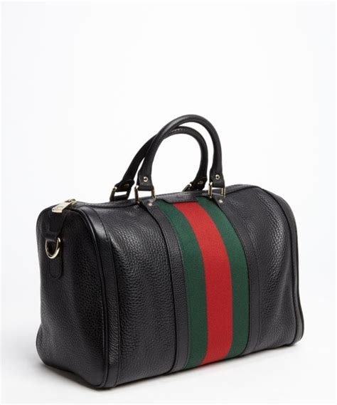 Black Suede Gucci Boston Bag | semashow.com