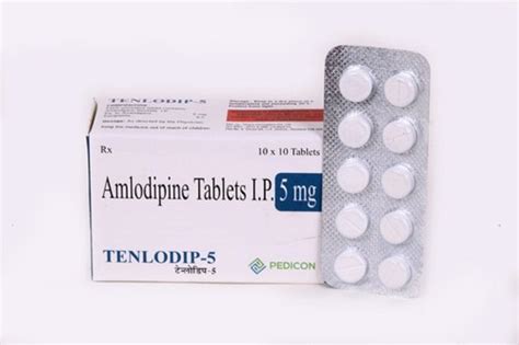 Amlodipine, Packaging Size: 10x10, 5 Mg, Treatment: Lower Blood Pressure at Rs 26.50/stripe in ...