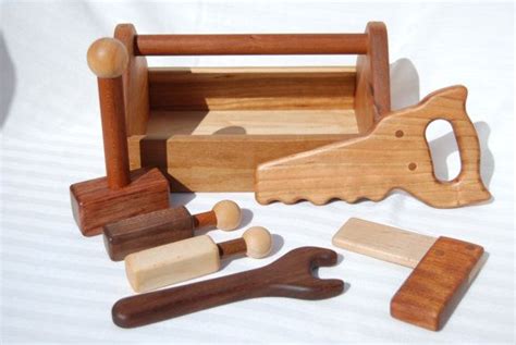 Heirloom Children's Wooden Toy Tool Set with Toolbox - all Hardwoods ...