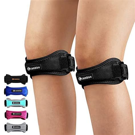 CAMBIVO 2 Pack Knee Braces for Knee Pain, Patella Knee Support Strap, Adjustable Patellar Tendon ...