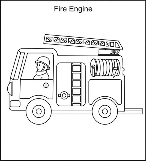 Free Coloring Pages Fire Truck | Truck coloring pages, Firetruck ...