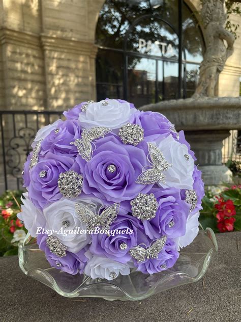 Lilac Quinceañera Bouquet Butterfly Theme Lilac Quince - Etsy