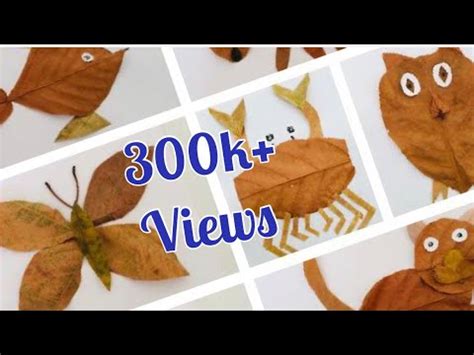 Dry leaf craft ideas / DIY leaf art - YouTube