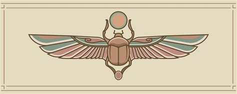 Scarab artwork. egyptian sacred Scarab wall art design. beetle with wings Vector illustration ...