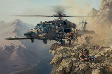 'BLACK HAWK SPECIAL DELIVERY' - Military Artist Stuart Brown | Military ...