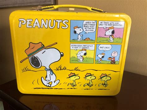 VINTAGE 1950's - 1960's PEANUTS / SNOOPY METAL LUNCH BOX - All American ...