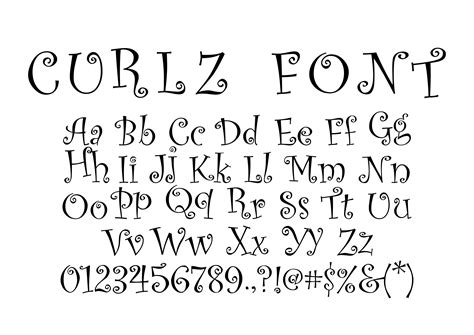 CURLZ FONT SVG, Alphabet Svg, Font Ttf, Download Font, Font, 59% OFF