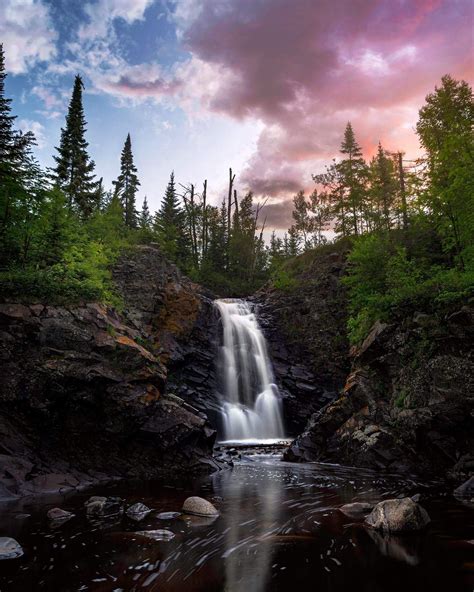 Fall River Waterfall. Just outside of Grand Marais, MN [1638X2048] [OC ...