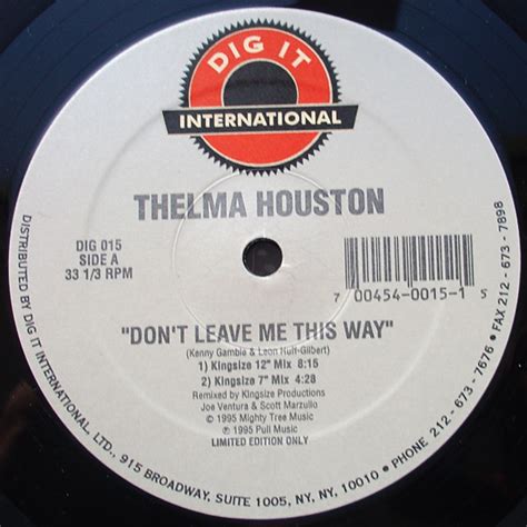 Thelma Houston - Don't Leave Me This Way (1995, Vinyl) | Discogs