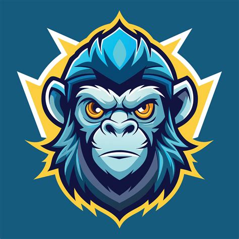 A monkey with a crown on its head, cool monkey logo design illustrator 43212696 Vector Art at ...