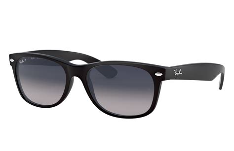 New Wayfarer Classic Sunglasses in Black and Blue/Grey - RB2132 | Ray ...