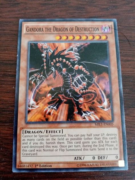 YuGiOh Card Gandora the Dragon of Destruction MIL1-EN005 1st edition New | in Addlestone, Surrey ...