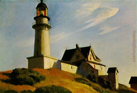 Edward Hopper The Lighthouse at Two Lights painting anysize 50% off - The Lighthouse at Two ...