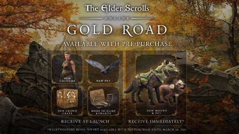 All Elder Scrolls Online: Gold Road Pre-Purchase Rewards and Editions