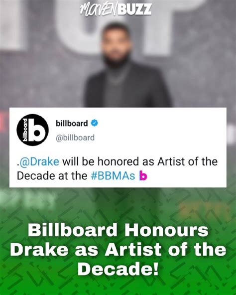 Drake to receive Artist of the Decade Award at 2021 Billboard Music ...