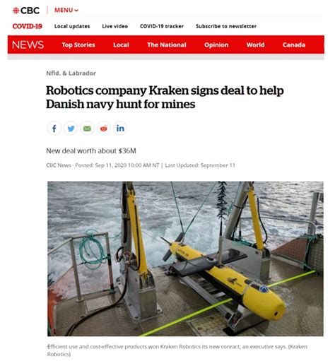 Robotics company Kraken signs deal to help Danish navy hunt for mines ...