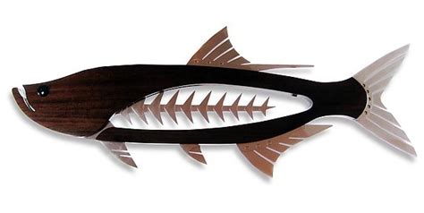 Tarpon Wall Sculpture by Mark Gottschalk (Wood & Metal Wall Sculpture) | Artful Home Rough Wood ...