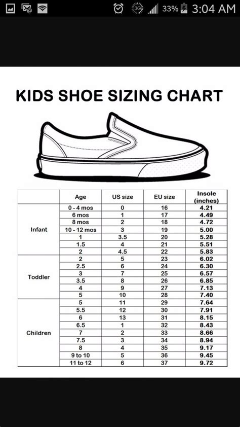 Printable Child Chart Size Chart For Kids Shoe Size Chart Kids | Images and Photos finder