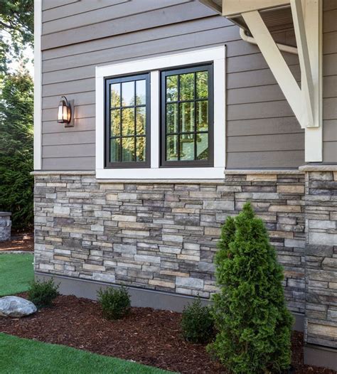 ranch style house with siding and stacked stone - Google Search Window ...