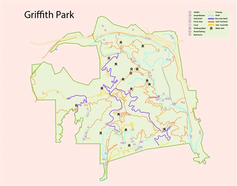 Griffith Park Map on Behance