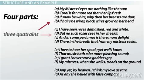 English Sonnet: Definition, Rhyme Scheme, Structure & Examples - Video & Lesson Transcript ...