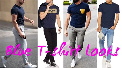 Blue T-shirt Outfit Ideas For Men || Men Fashion || by Look Stylish - YouTube