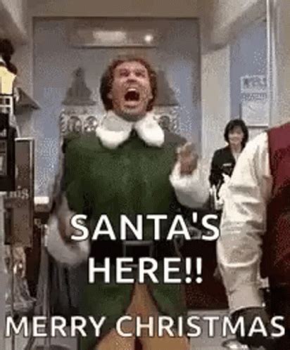 Merry Christmas Elf Excited Will Ferrell GIF | GIFDB.com