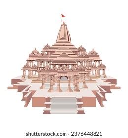 Ram Mandir Ayodhya Temple Plan Design Stock Vector (Royalty Free) 2376448821 | Shutterstock