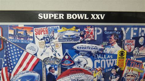 Framed Super Bowl XXV Poster (38X29) Vince Lombardi Trophy 1991 - Oahu ...